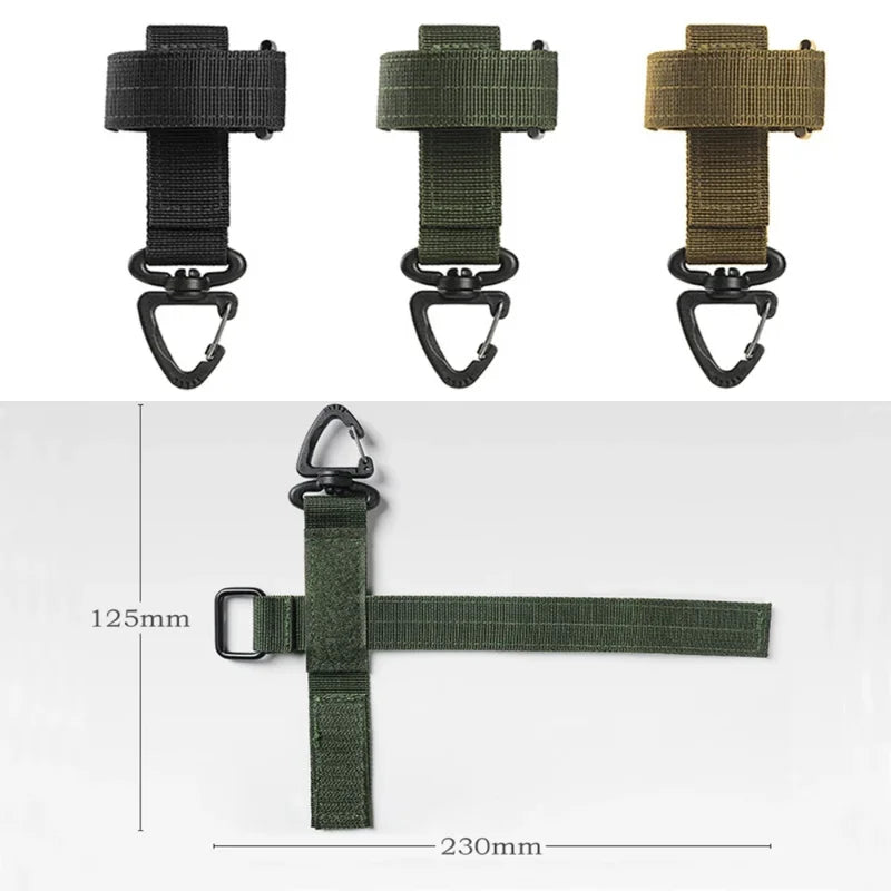 Outdoor Tactical Multi-Purpose Nylon Hook Gloves Safety Clip Climbing Rope Camping Hanging Buck for Outdoor Camping