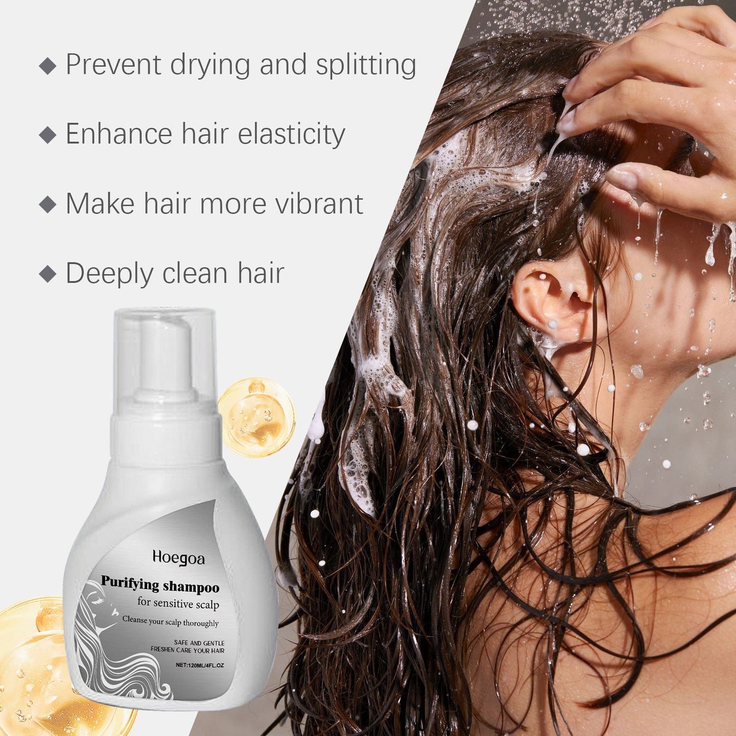 Hoegoa Chamomile Shampoo for Smooth & Shine | For Dry & Frizzy Hair