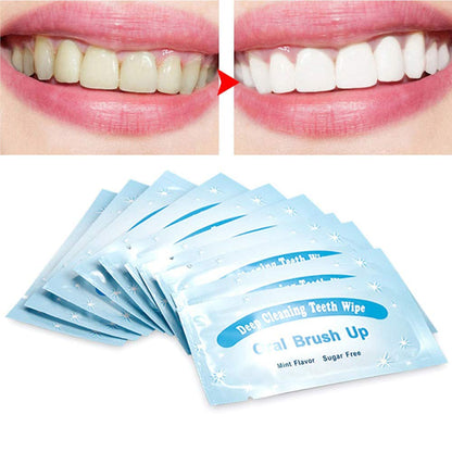 Mint-Flavored Oral Finger Wipes Teeth Whitening Wipes Oral Cleaning Wipe (100 Pcs)