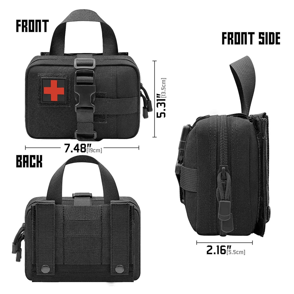 Tactical Survival Pouch Rip Away Molle Medical Kit Outdoor Sports Travel Camping Hiking Hunting Accessories Organizer Waist Bag