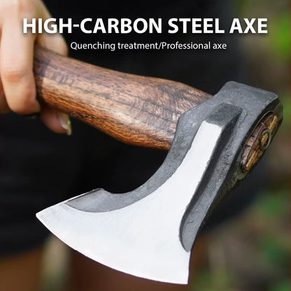 Classic Outdoor Hand Axe Camping Tactical Survival Axe Battle Axe Chopping Firewood Hand Forged Woodworking Multifunctional Axe