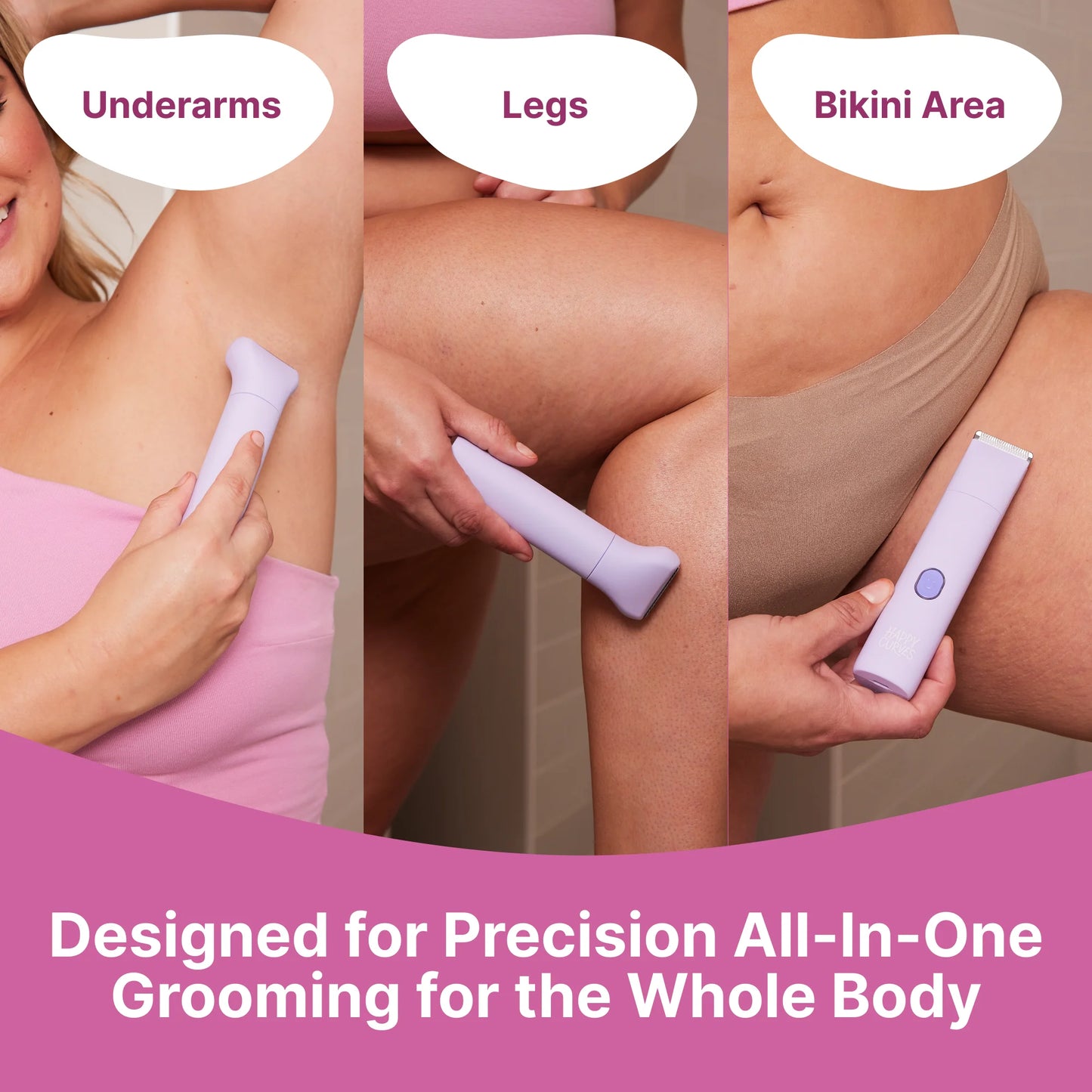 Smoothie Bikini Trimmer, Waterproof Electric Shaving Razor for Women (Mint)