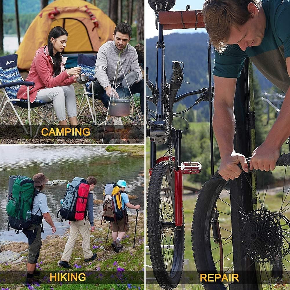 Gifts for Men Dad Husband, Camping Multitool, All in One Hatchet Survival Gear W Hammer Screwdrivers Pliers Bottle Opener Durable Sheath, Fathers Day Birthday Christmas Hunting Hiking