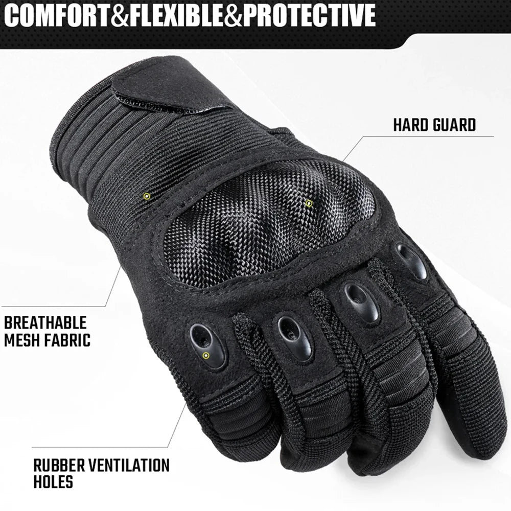 Touch Screen Tactical Gloves Outdoor Cycling Sports Hiking Camping Hunting Airsoft Combat Bicycle Hard Shell Anti-skid Gear Men
