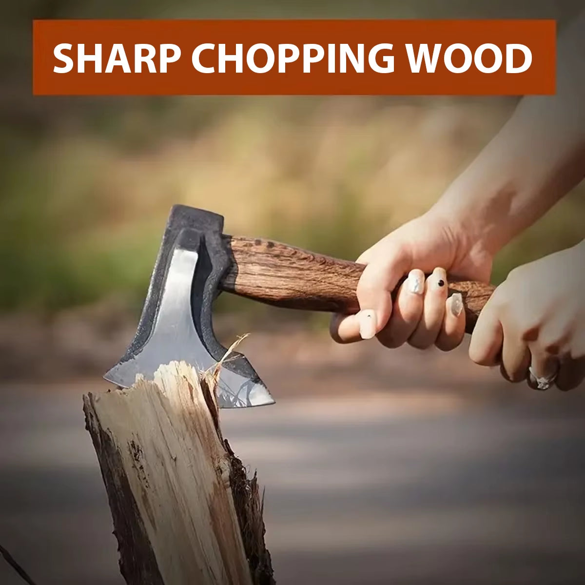 Classic Outdoor Hand Axe Camping Tactical Survival Axe Battle Axe Chopping Firewood Hand Forged Woodworking Multifunctional Axe