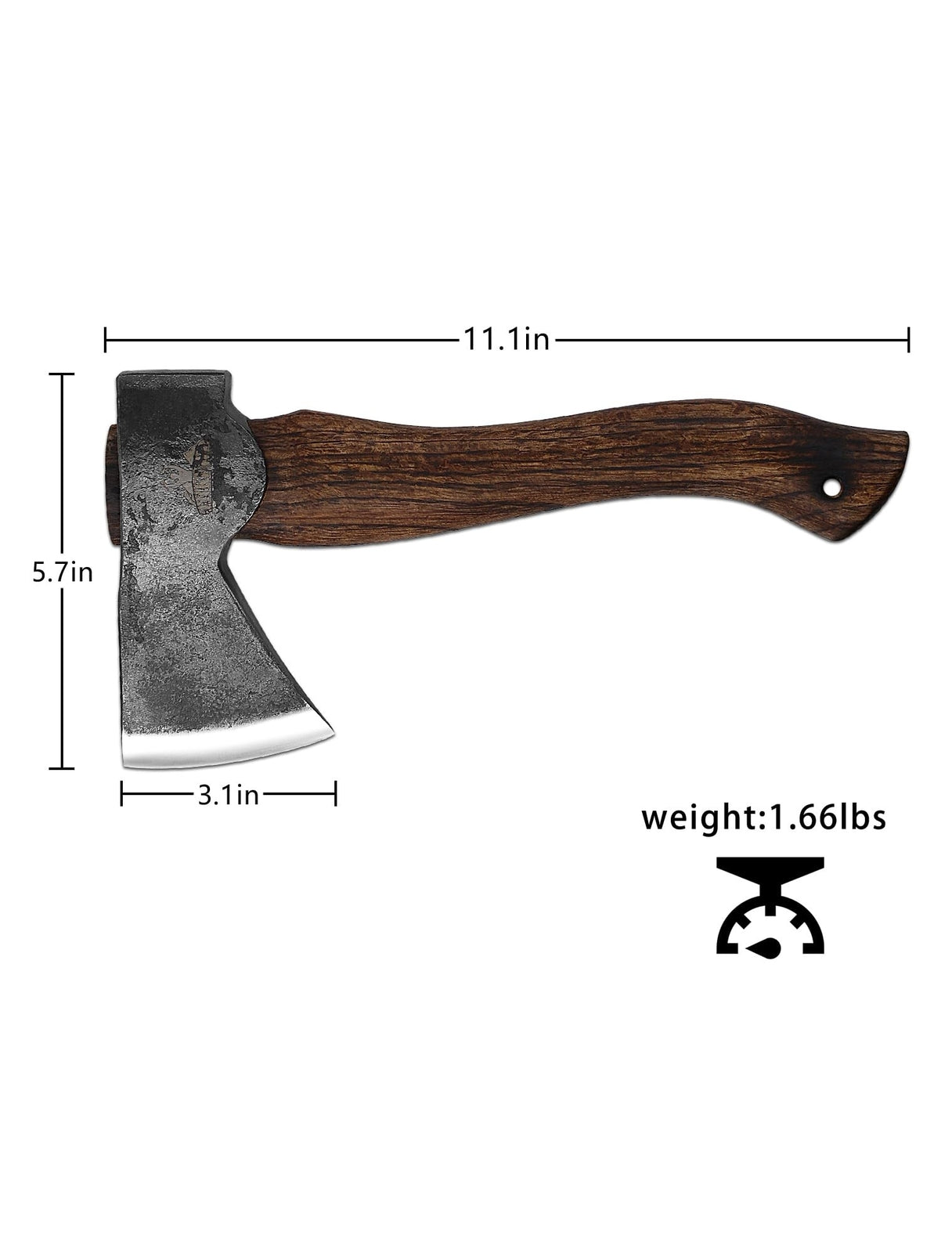 Camping Axe and Hatchet -11" Forged Carving Axe with Leather Sheath, Bushcraf...