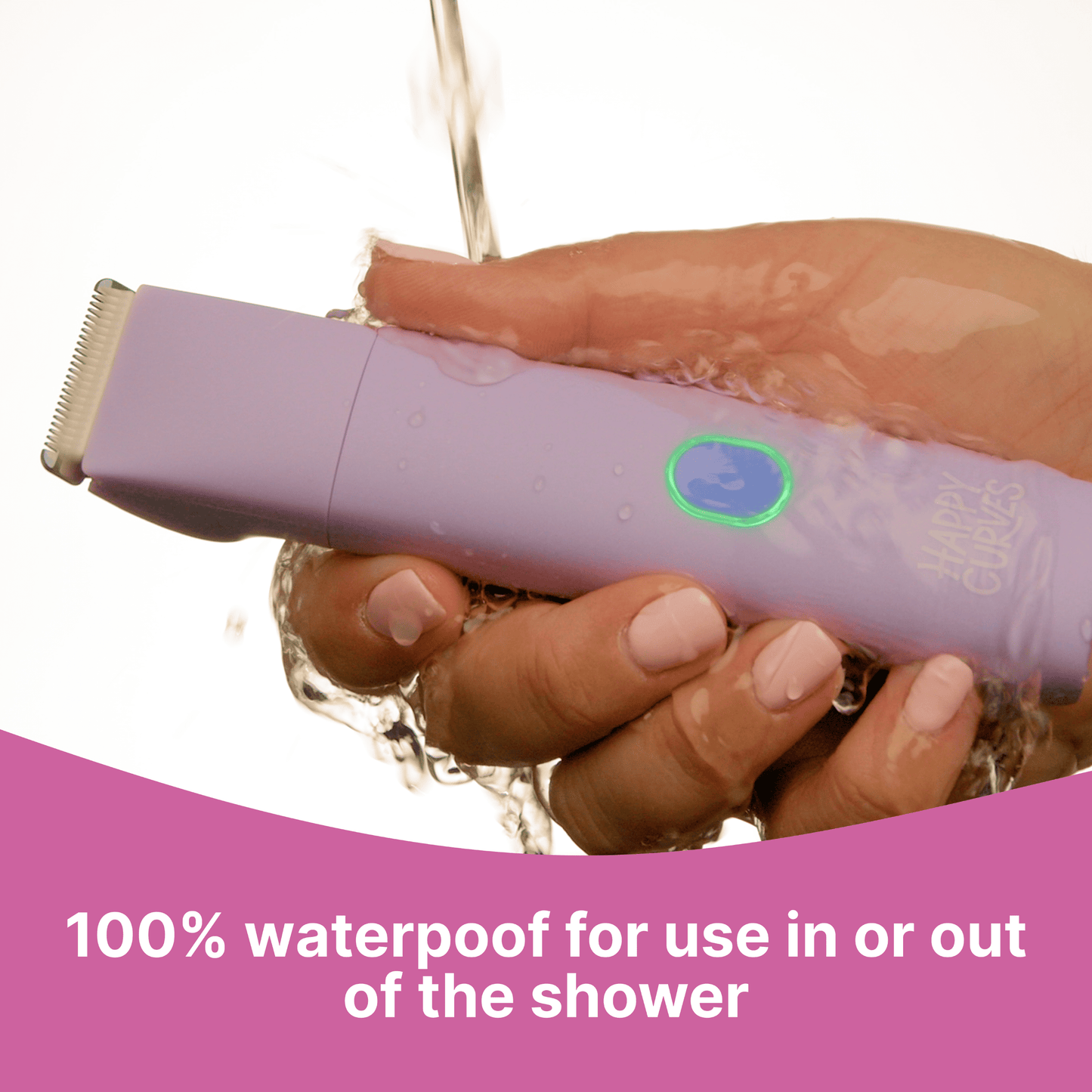 Smoothie Bikini Trimmer, Waterproof Electric Shaving Razor for Women (Mint)