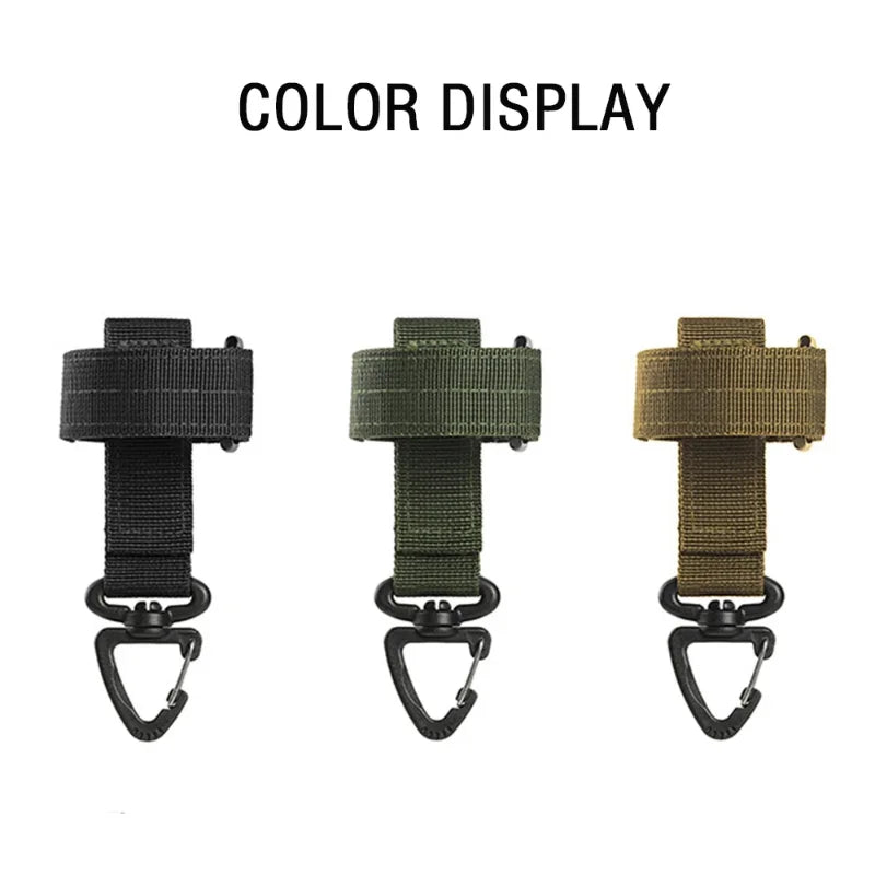 Outdoor Tactical Multi-Purpose Nylon Hook Gloves Safety Clip Climbing Rope Camping Hanging Buck for Outdoor Camping