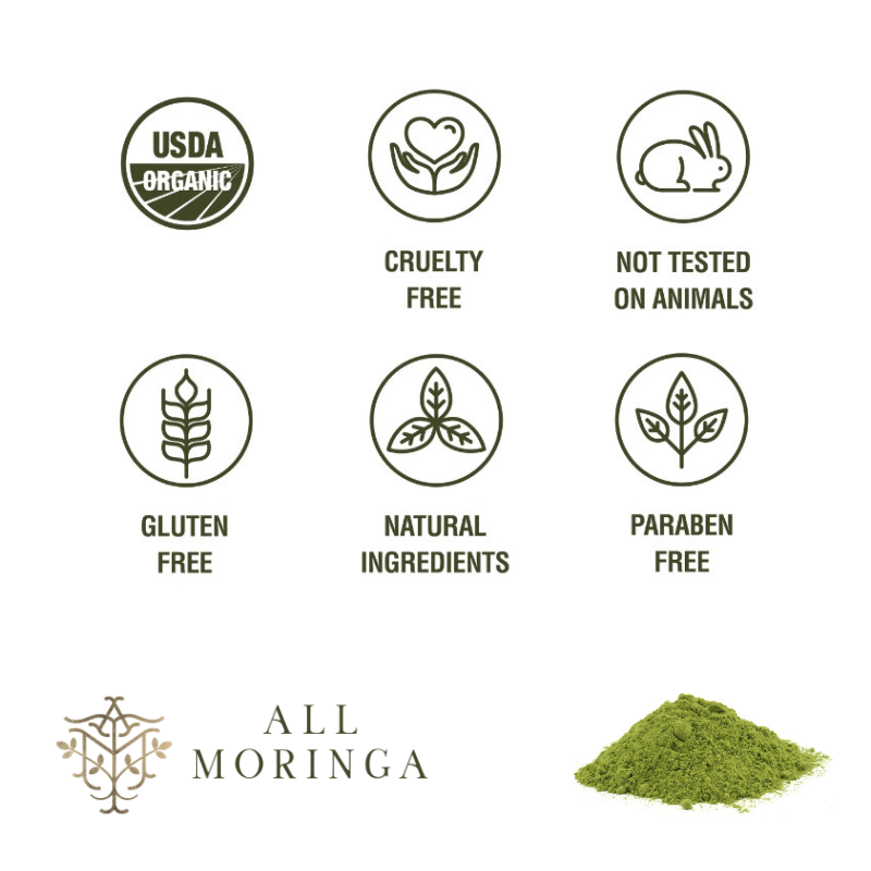 Premium Organic Moringa Oleifera Leaf Powder, Raw, Pure, Non GMO
