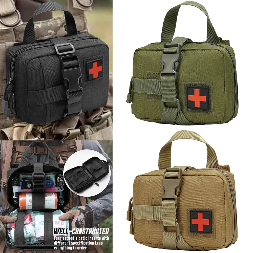 Tactical Survival Pouch Rip Away Molle Medical Kit Outdoor Sports Travel Camping Hiking Hunting Accessories Organizer Waist Bag