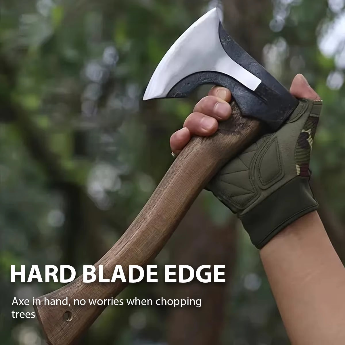 Classic Outdoor Hand Axe Camping Tactical Survival Axe Battle Axe Chopping Firewood Hand Forged Woodworking Multifunctional Axe