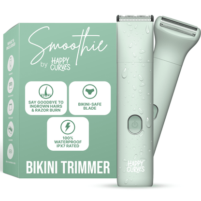 Smoothie Bikini Trimmer, Waterproof Electric Shaving Razor for Women (Mint)