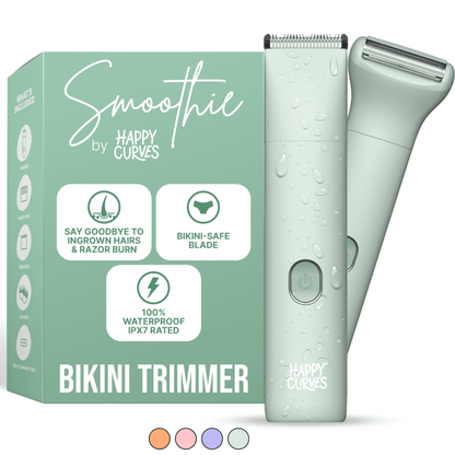 Smoothie Bikini Trimmer, Waterproof Electric Shaving Razor for Women (Mint)
