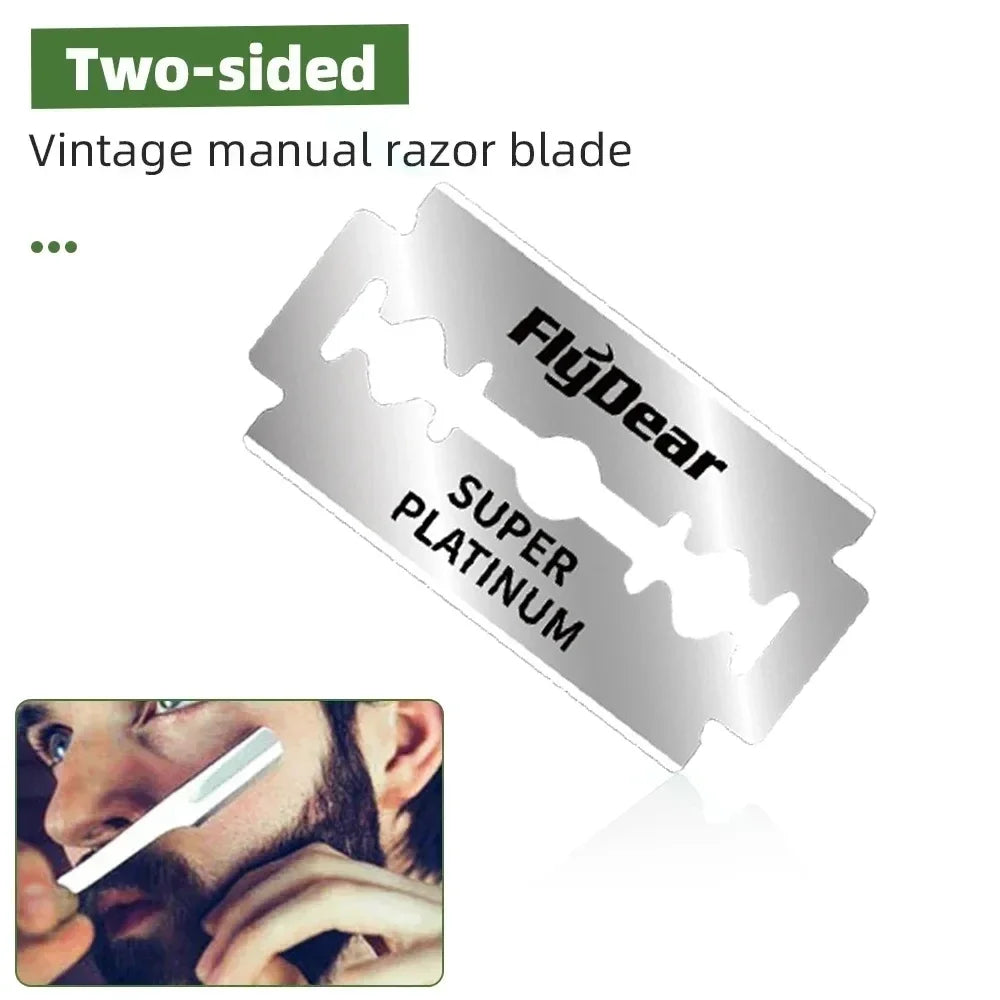 Classic Retro Stainless Razor Double Edge Razor Blades Men's Safety