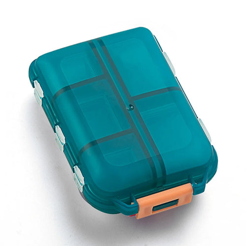 10 Compartments Travel Pill Organizer Pocket Portable Pill Storage Box