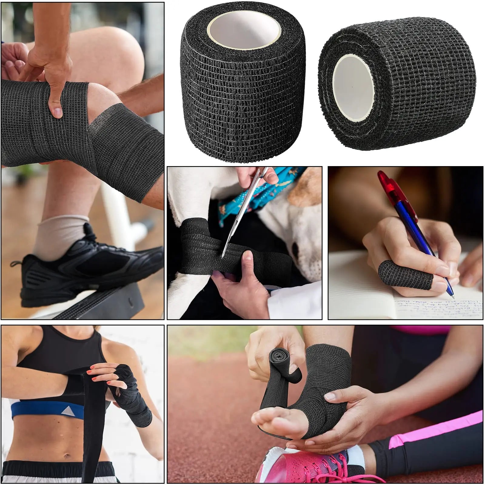 Factory Wholesale 6/12/24/48pcs Disposable Cohesive Tape Wrap Elastic