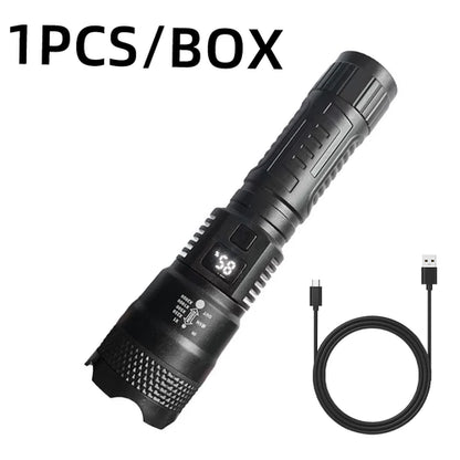 High Power Led Flashlight Self Defense Tools Usb Rechargeable