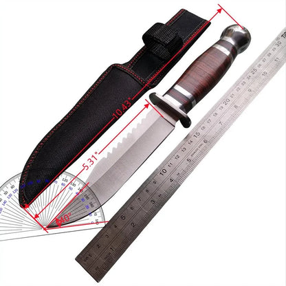 Premium Combo Set: 10.43" Fixed Blade & 8.39" Folding Knife - For Outdoor Adventures, Camping, Hunting & Survival