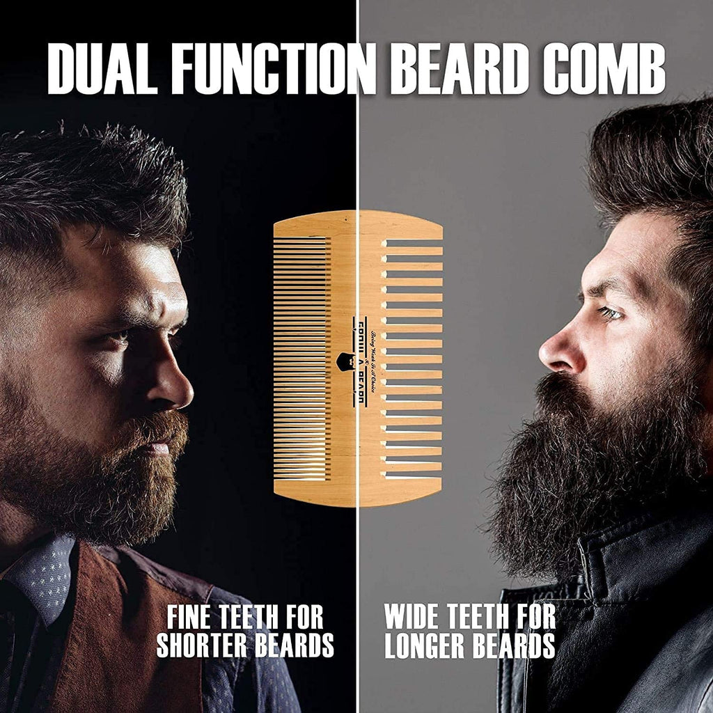 Beard Brush, Beard Comb, Beard Oil, & Beard Balm Grooming Kit for Men'S Care, Travel Facial Hair Set for Growth, Styling, Shine & Softness, Great Gifts for Him