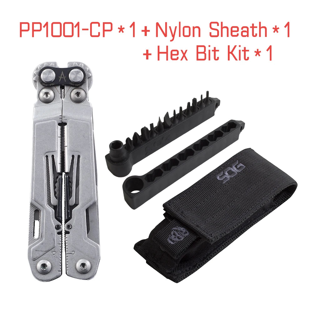 SOG PowerPint 18-in-1 Multitool with Folding Pliers, Pocket Knife EDC Camping Survival Gear | Portable Tools for Outdoor Hiking