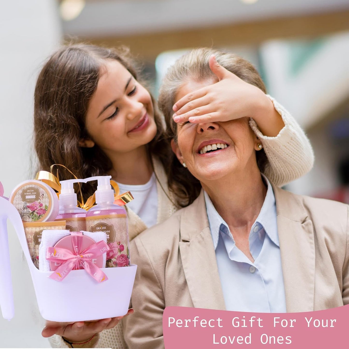 Luxury Spa Gifts for Women – 8 Pc Rose Scented Bath and Body Set with Bubble Bath, Lotion & More – Luxury Self Care Kit for Wife, Mom, Girlfriend, Birthday Gifts for Women by