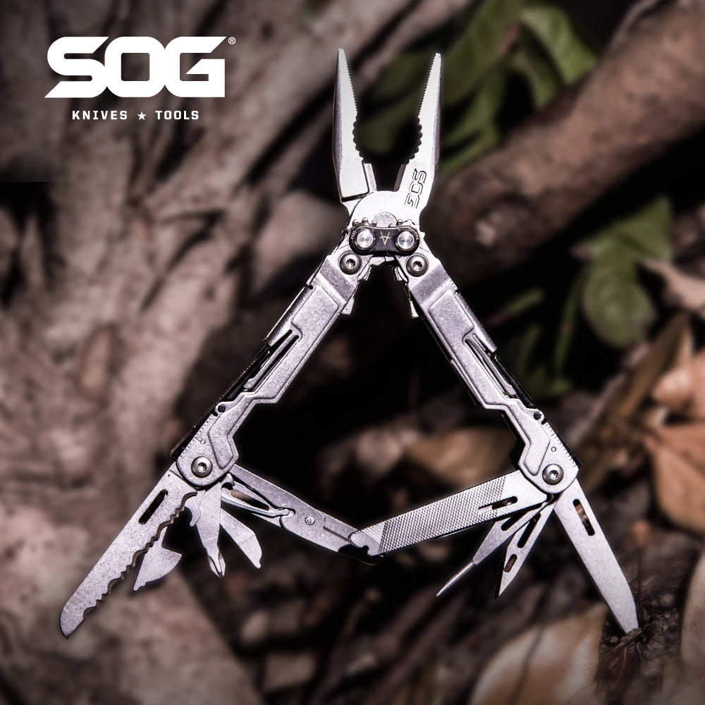 SOG PowerPint 18-in-1 Multitool with Folding Pliers, Pocket Knife EDC Camping Survival Gear | Portable Tools for Outdoor Hiking
