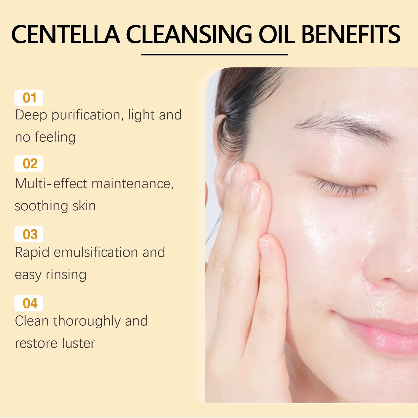 Centella Cleansing Oil Facial Makeup Remover Clean Nose Pores Rejuvenation Face Repair Skin Smooth Hydrating Face Centella Serum